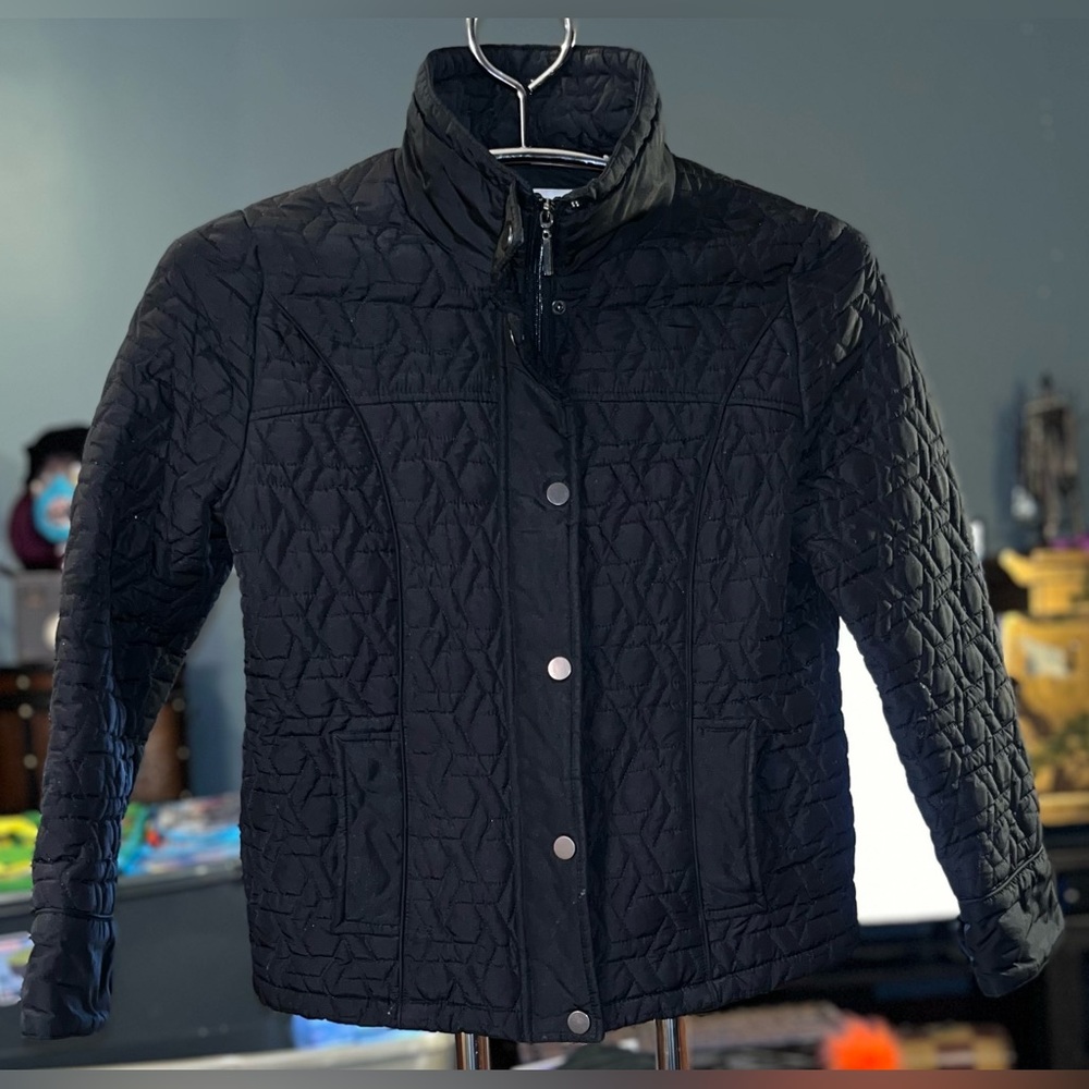 Weathercast Black Quilted Jacket Women’s Size Medium